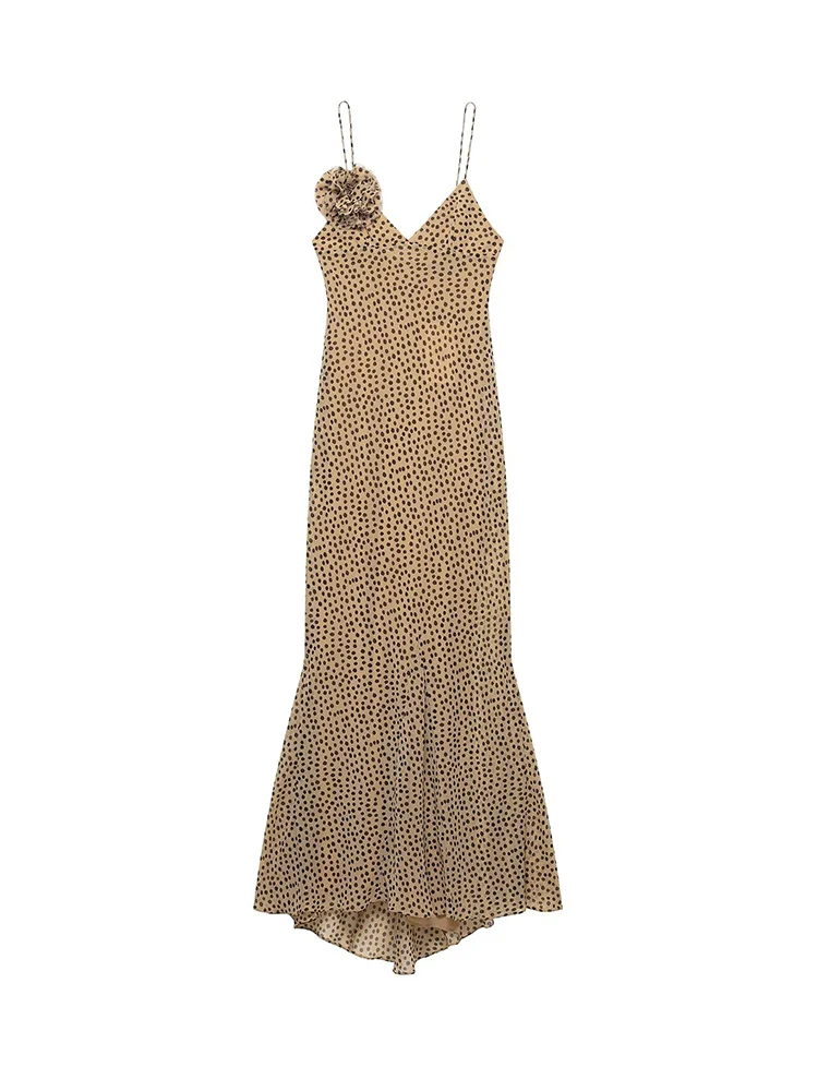 TFMLN المرأة العميق الخامس الرقبة نقطة فستان ماكسي بلا أكمام حبال يزين طويل مساء حفلة كلوبوير مثير عارية الذراعين فساتين أنيقة