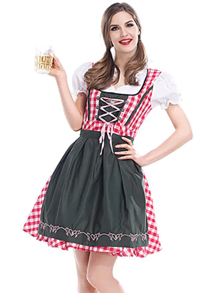 Costume Traditionnel d'Oktoberfest pour Couples, Tenue de Cosplay, de Défilé, de Serveuse, de Barman, de Carnaval, d'Halloween, de Soirée de Barrage