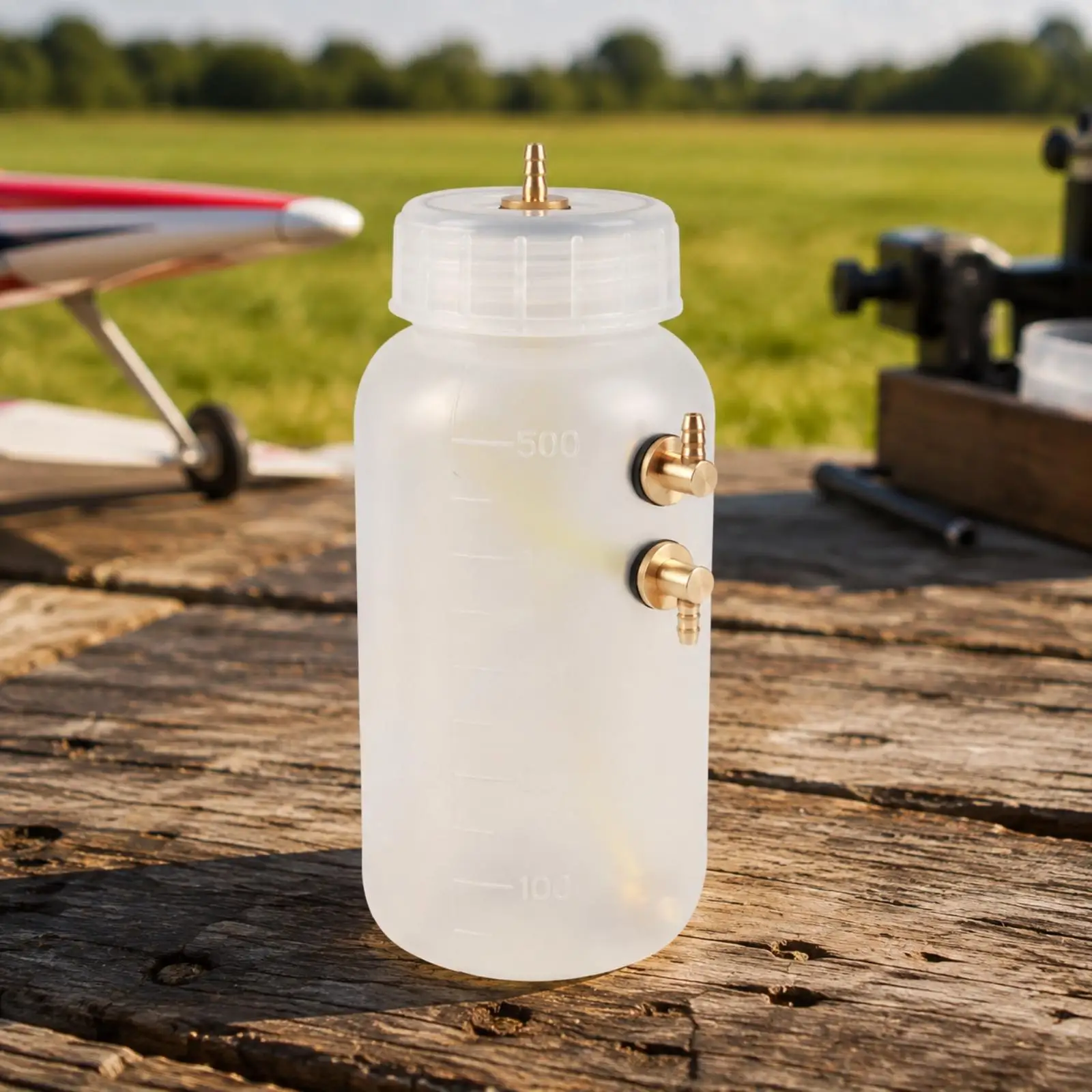 Translucent Cylindrical Energy Tank Radiooperated Aircraft Energy Tank for Model