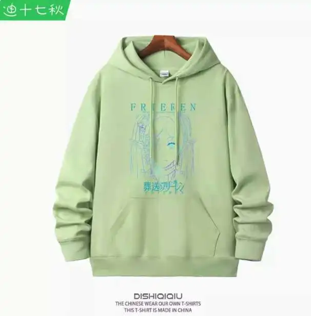 Anime Frieren: Beyond Journey's End Frieren Hooded Hoodie Cosplay Autumn Winter Men Women Coat Loose Jacket Tops anime