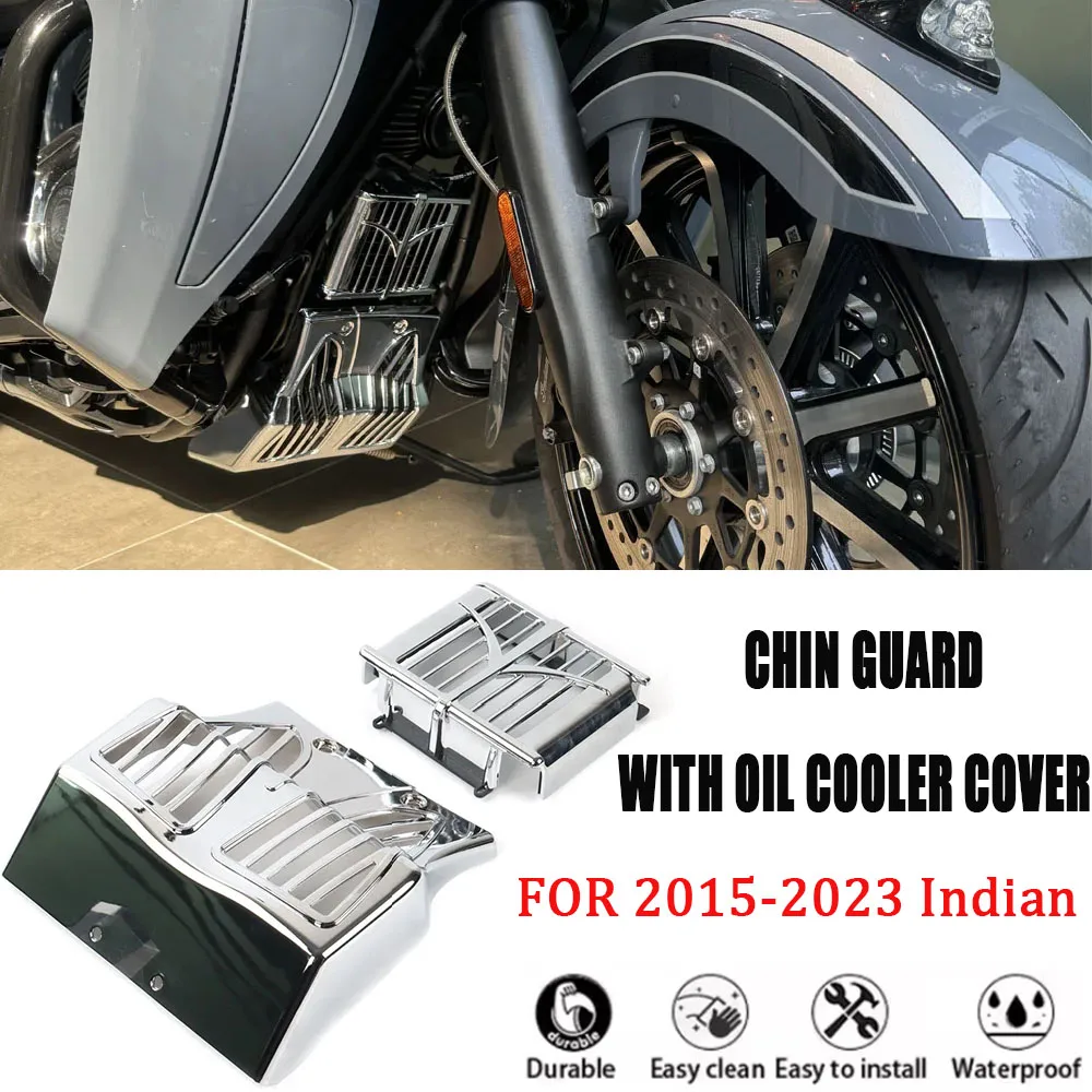 

Motorcycle Accessories CHIN GUARD WITH OIL COOLER COVER Front Spoiler Mudguard FOR 2015-2023 Indian