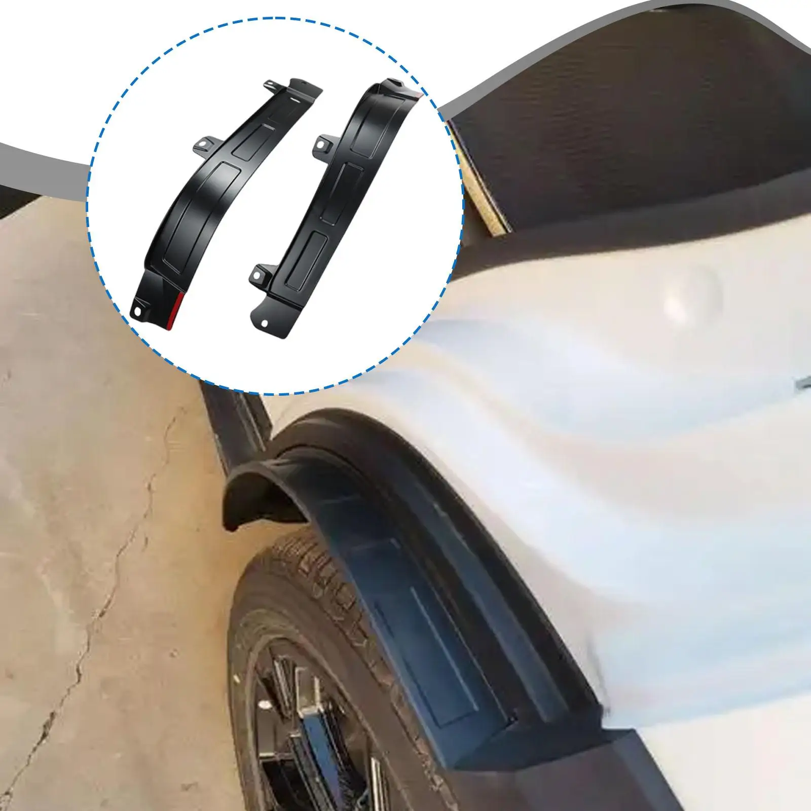 

2 Pieces Rear Mudflap Rear Door Repair Easy to Install Rears Wheel Arch Mud Guard Mudguard for Jimny