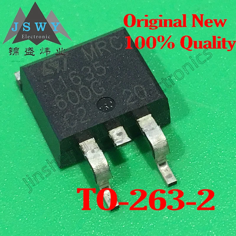 T1635-600G Triac Chip, IC SMT TO-263, Garantia de Qualidade Autêntico, Frete Grátis, 1-100Pcs