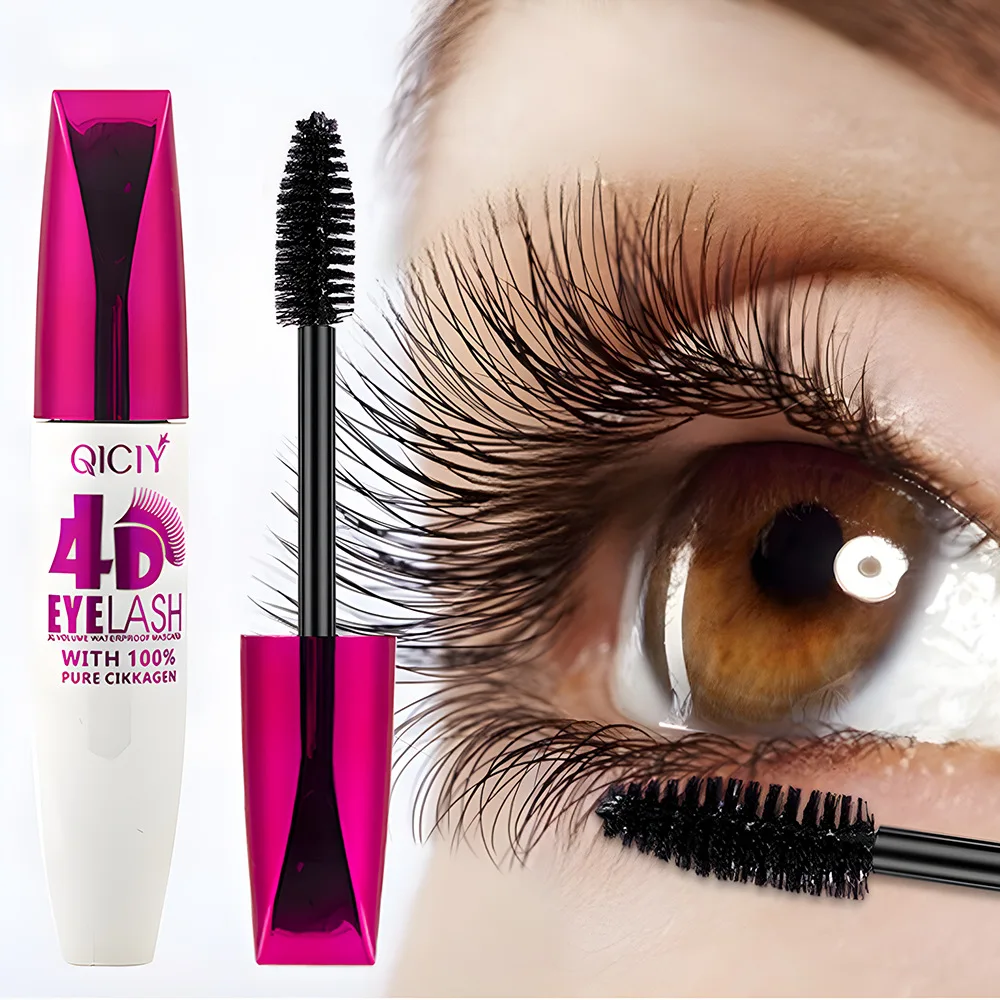 

QICIY Mascara European and American Waterproof Curl Thick Non-smudging Long-lasting 4D Mascara