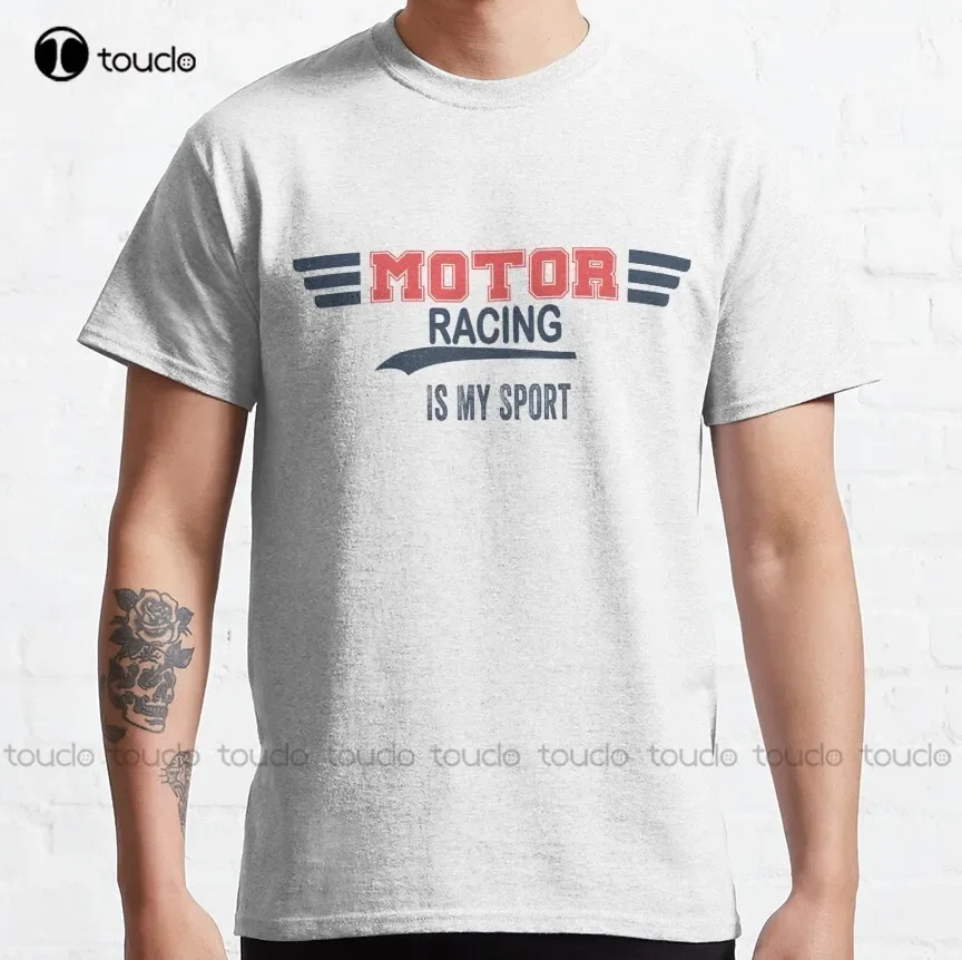 Motor Racing Is My Sport Classic T-Shirt Red Shirt Tee T Shirts Custom Unisex Tee Digital Printing Breathable Cotton Hip Hop