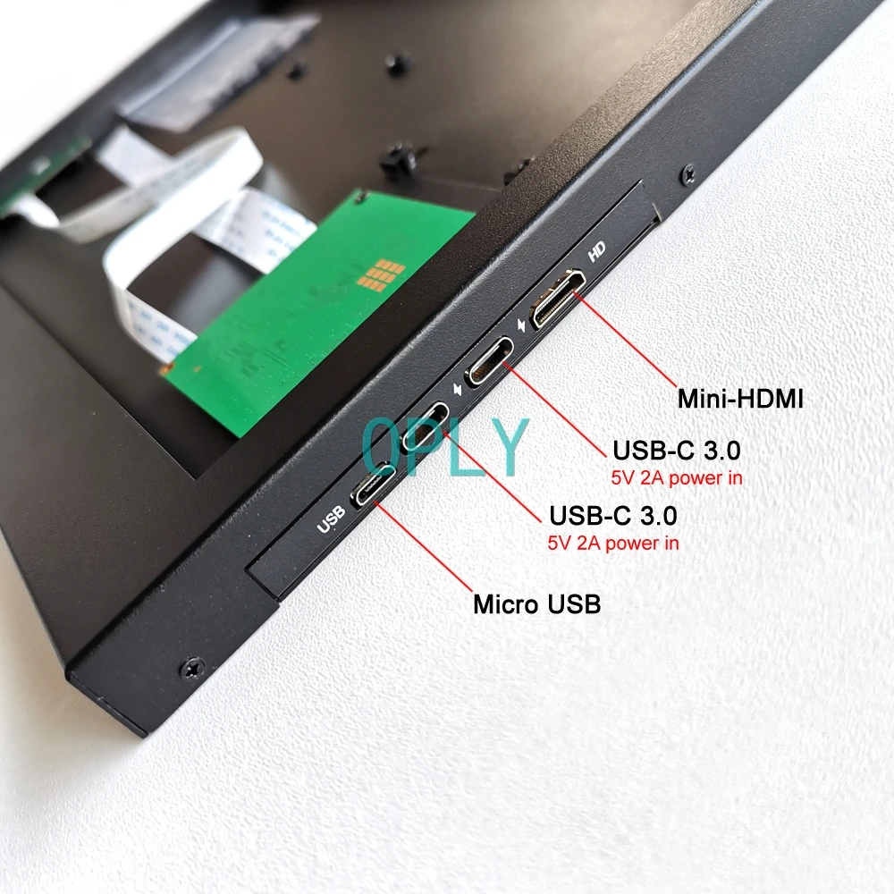 For LP140WF8 LP140WF9 Micro USB Controller Driver Board+Metal Case 1920*1080 2 TYPE-C Mini-HDMI EDP 30 Pin DIY Modified Kit 14"