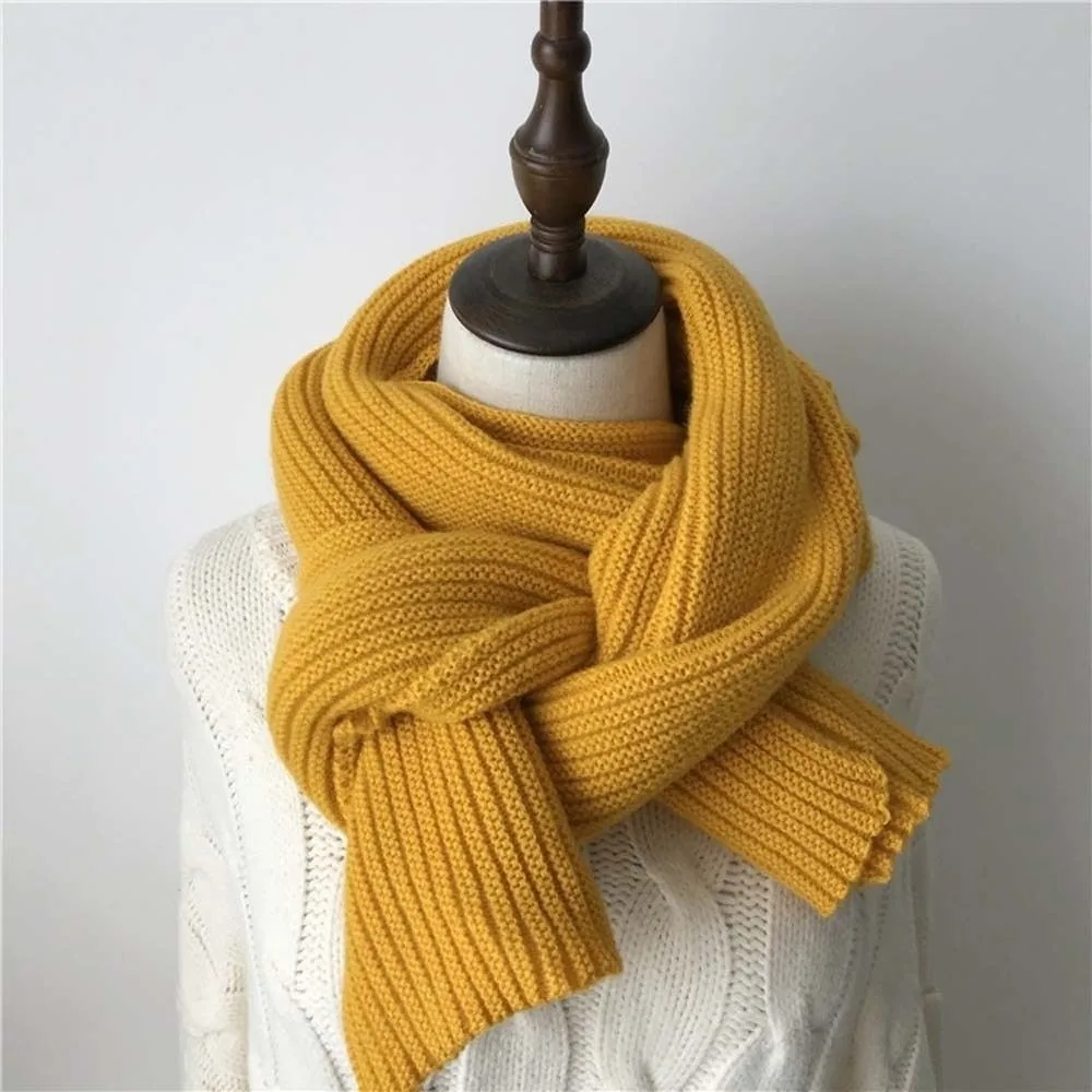 

Gifts Acrylic Fibers Knitting Wool Scarf Spandex Polyester Long Thickened Neckscarf Cold-proof Soft Winter Warmer Scarf Men