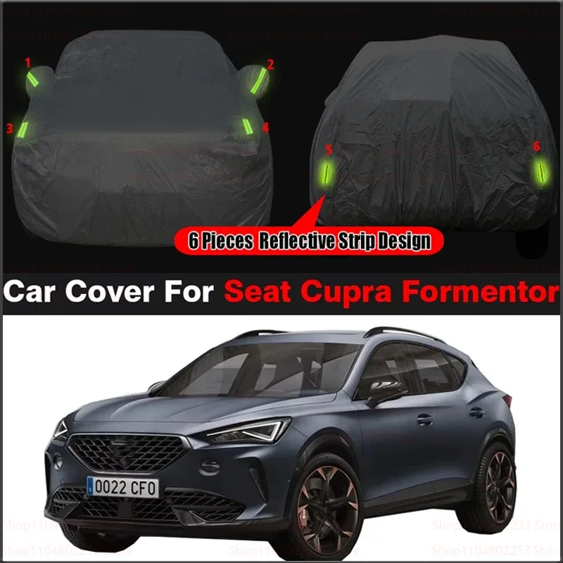 

For Seat Cupra Formentor 2019-2025 Full Car Cover Anti UV Sun Shade Rain Snow Wind Protection Dustproof Auto Cover