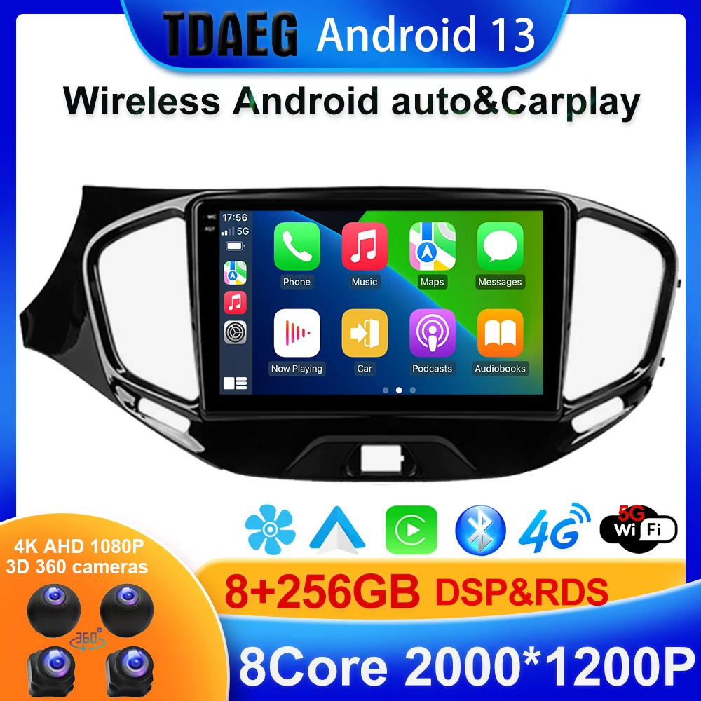 

Wireless carplay auto For LADA Vesta Cross Sport 2015 2022 Car Radio Multimedia Video Player Navigation stereo Android No 2din