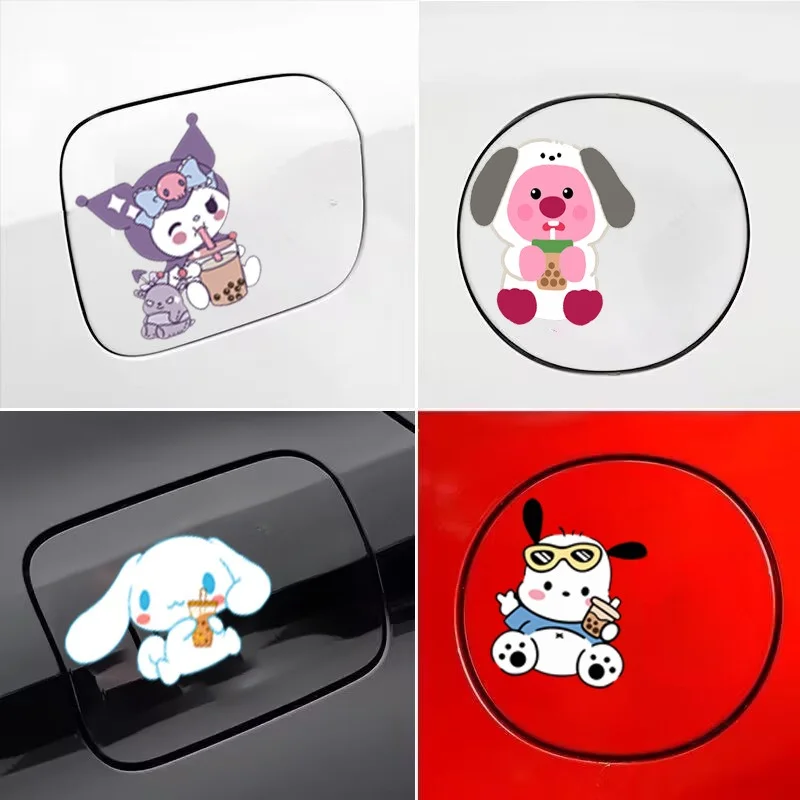 Sanrio Автомобильная наклейка топливный бак крышка заправка напоминание 929598 Kuromi почтовые аксессуары декоративные Мультяшные милые автомобильные наклейки оптом