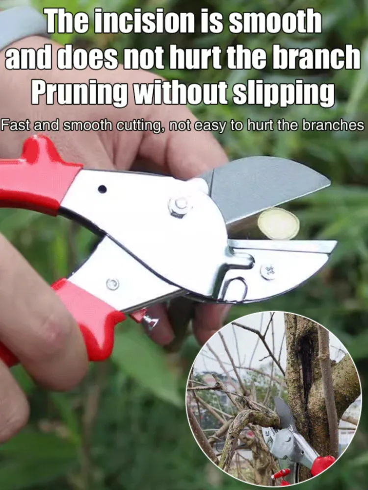 Garden Spring Scissors Manual Laborsaving Fruit Tree Scissors for Floral and Grape Pruning Shears Bonsai Graft Garden Shears