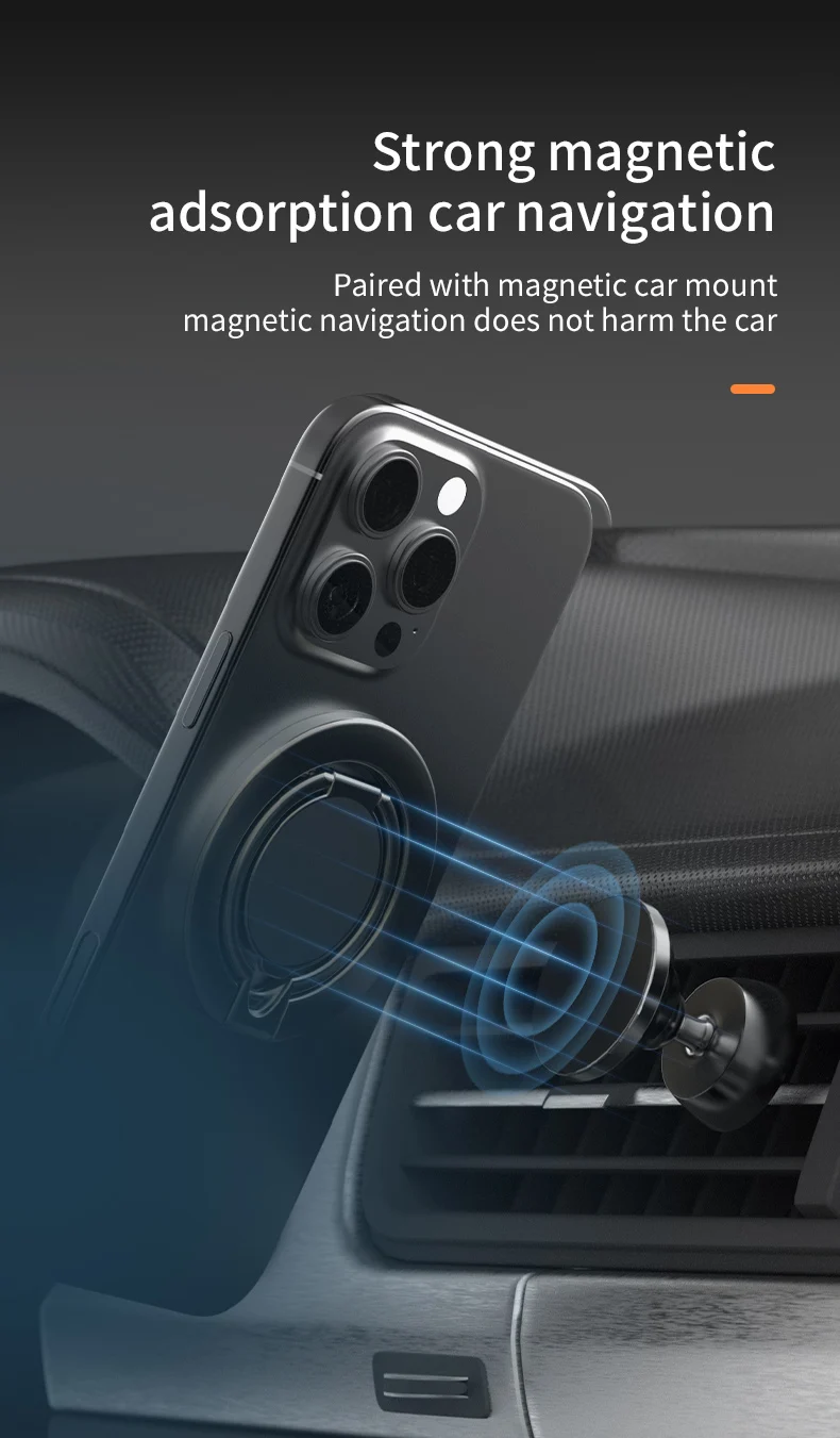 Doppelseitiger MagSafe-Telefonständer, magnetischer Telefonringhalter, Ständer, Magnetgriff für Telefon, 16, 15, 14, 13, Android, Fitnessstudio, Autohalterung – Detail 6