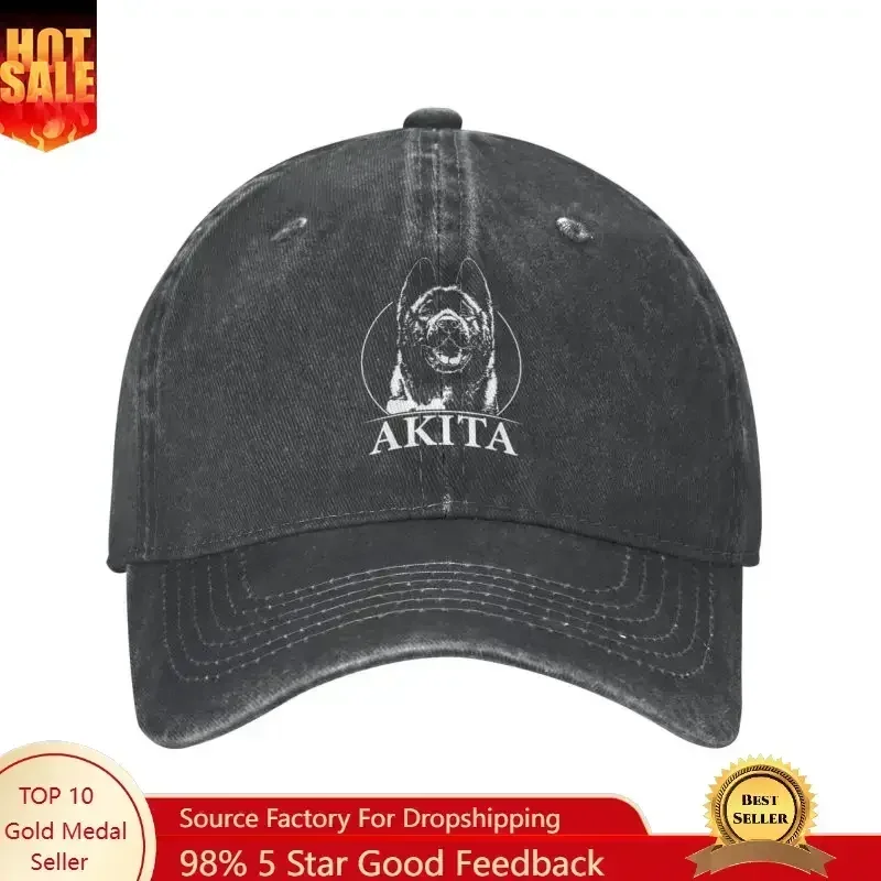 Custom Cotton Funny Proud Akita Dog Baseball Cap Hip Hop Men Women's Adjustable Animal Dad Hat Spring