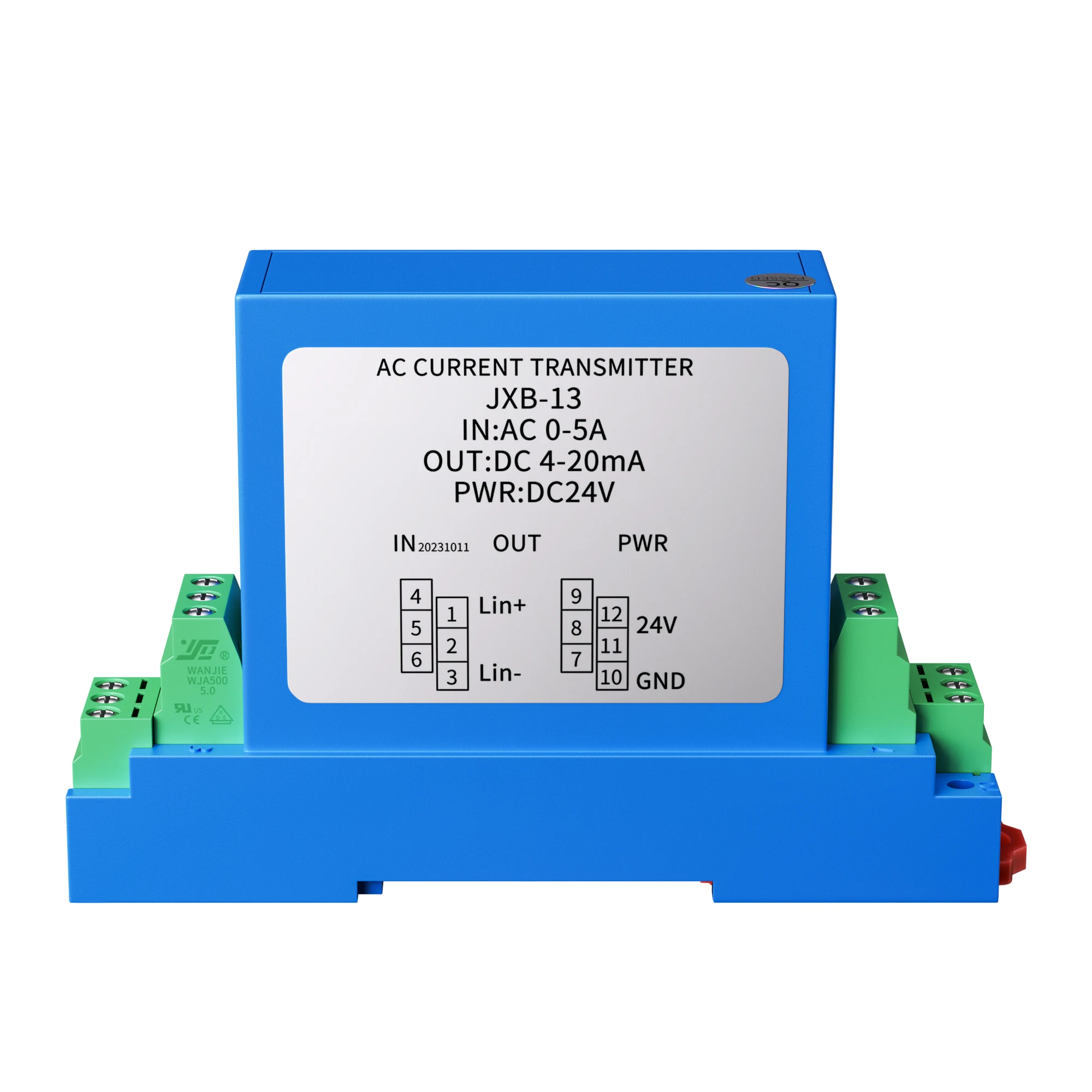 

AC/DC Current Transducer Transmitter 0-10A Input 4-20mA to 0-10V to 1-5V to RS485 Output Current Sensor DC24V Current Transducer