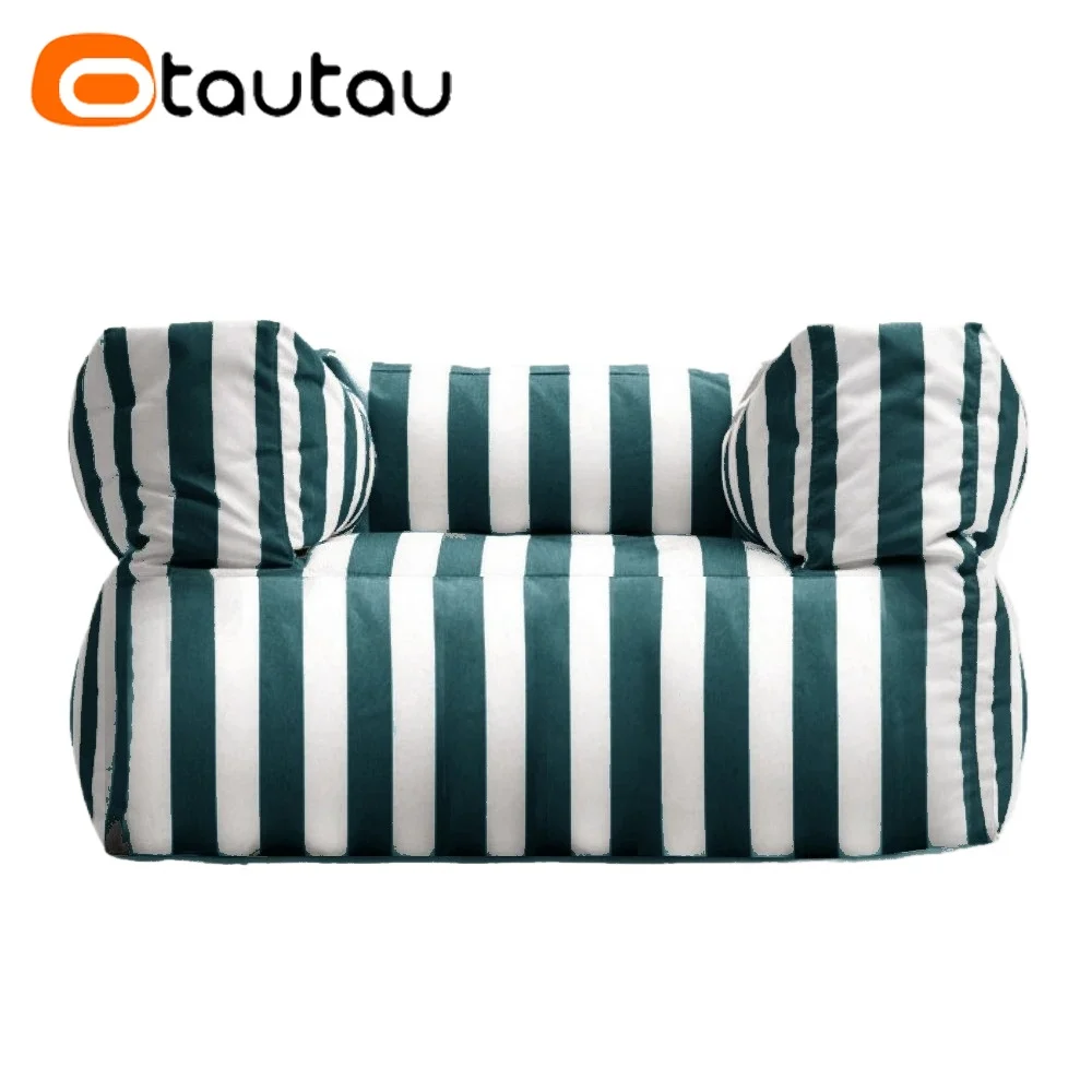 OTAUTAU 1-seat Summer Outdoor Bean Bag Cover Swim Pool Beach Club Armchair SF509【No Filler!You Need To Fill It By Yourself !】