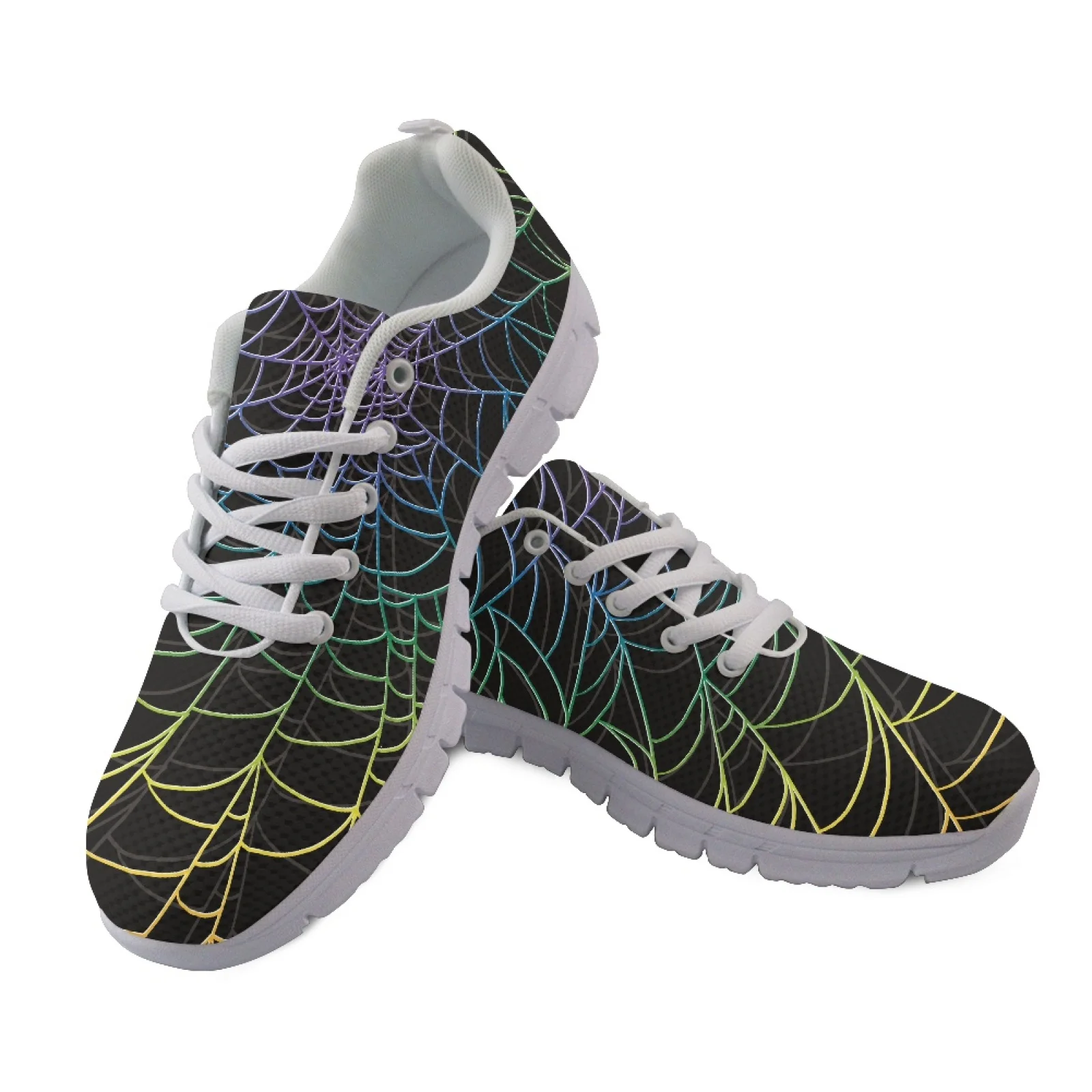 Coloranimal Halloween Cat Mesh EVA Sole Womens Athletic Walking Sneakers Sports Gym Jogging Athletic Shoes for Lady 2026 New