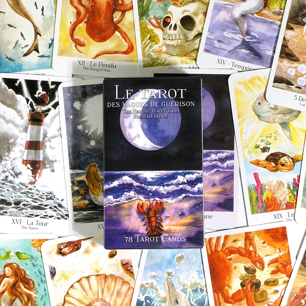 The Healing Waves Tarot,Fortune Telling Tarot Card Games For Fun,Divination Table Games, Family Party Entertainment Game Cards