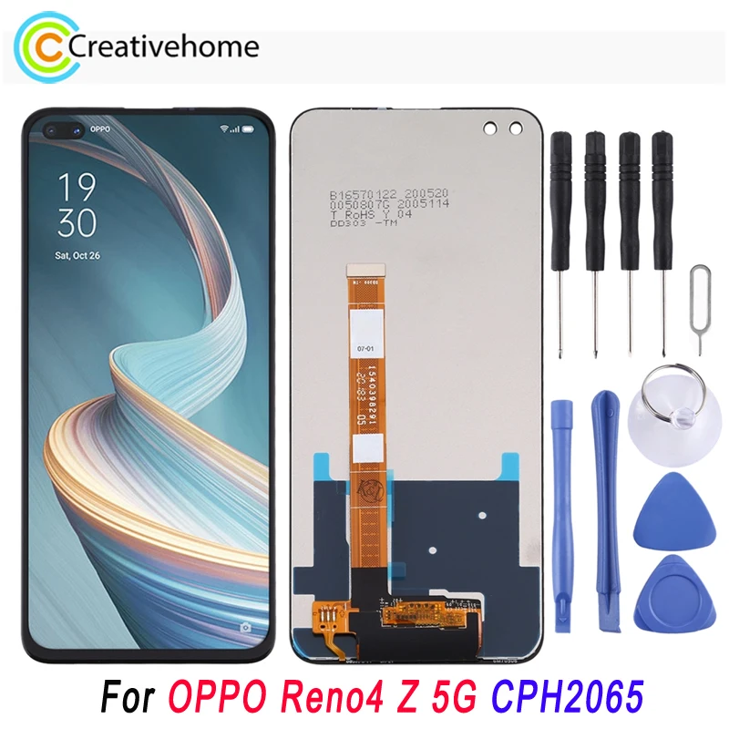 

TFT LCD Screen For OPPO Reno4 Z 5G CPH2065 Phone LCD Display and Digitizer Full Assembly Replacement Part