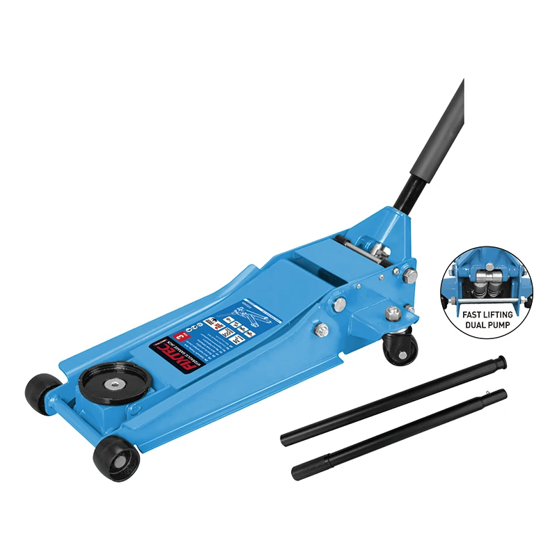 2026 FIXTEC Wholesale 3 Ton Manual Car Jack Portable Trolley Jack Automotive Hydraulic Floor Jack for Workshop