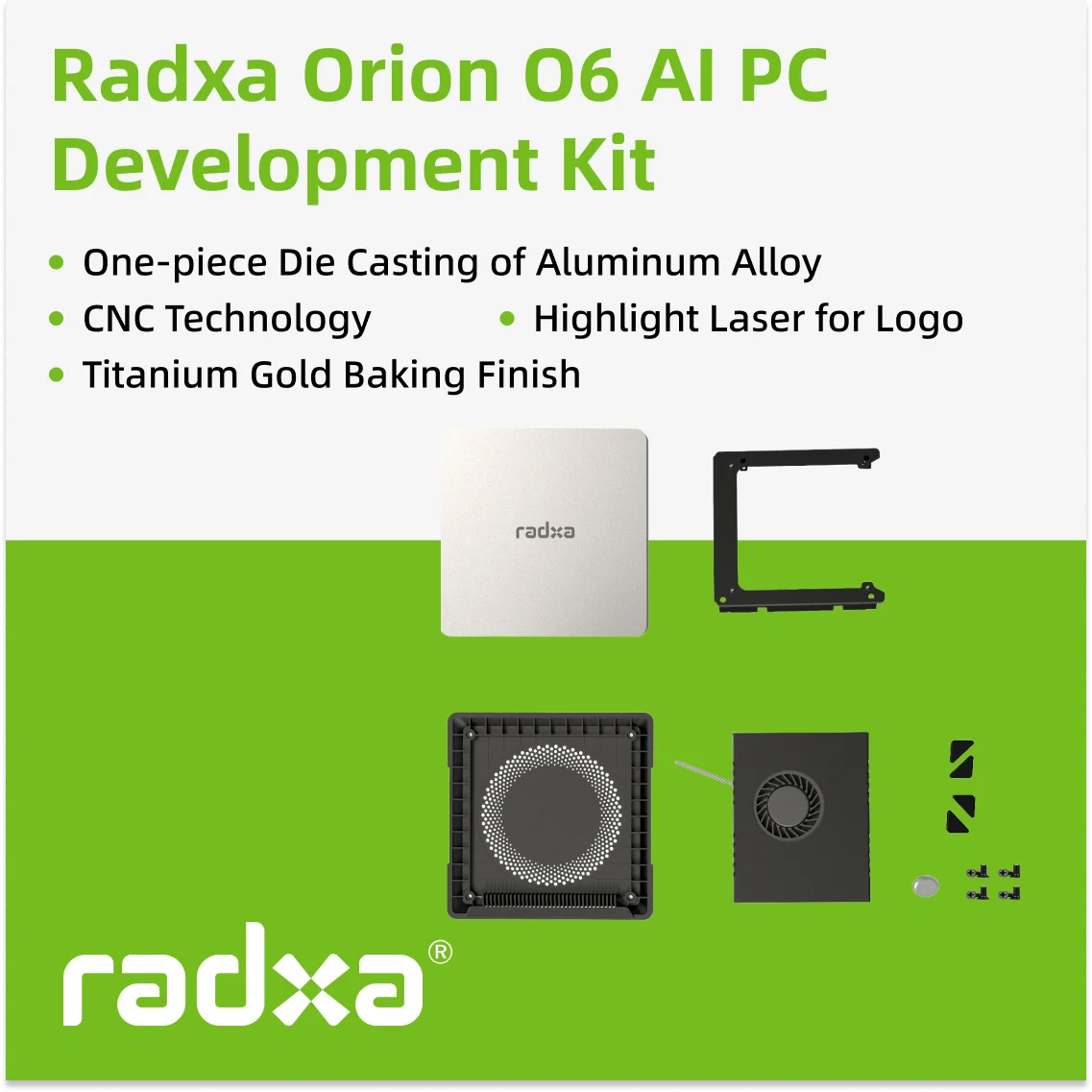 

Комплект разработки для ПК Radxa Orion O6 AI — встроенная вычислительная система искусственного интеллекта с предварительно собранными компонентами