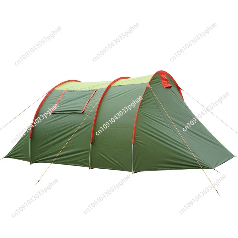 

Outdoor tunnel tent leisure camping waterproof and sunscreen pergola canopy one room and one living room big tent