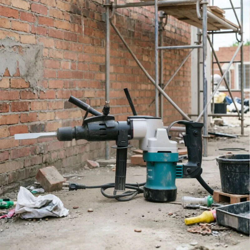 1200W Heavy-Duty Electric Demolition Hammer | AC 110V/220V Multi-Function Concrete Chisel & Rotary Hammer Drill