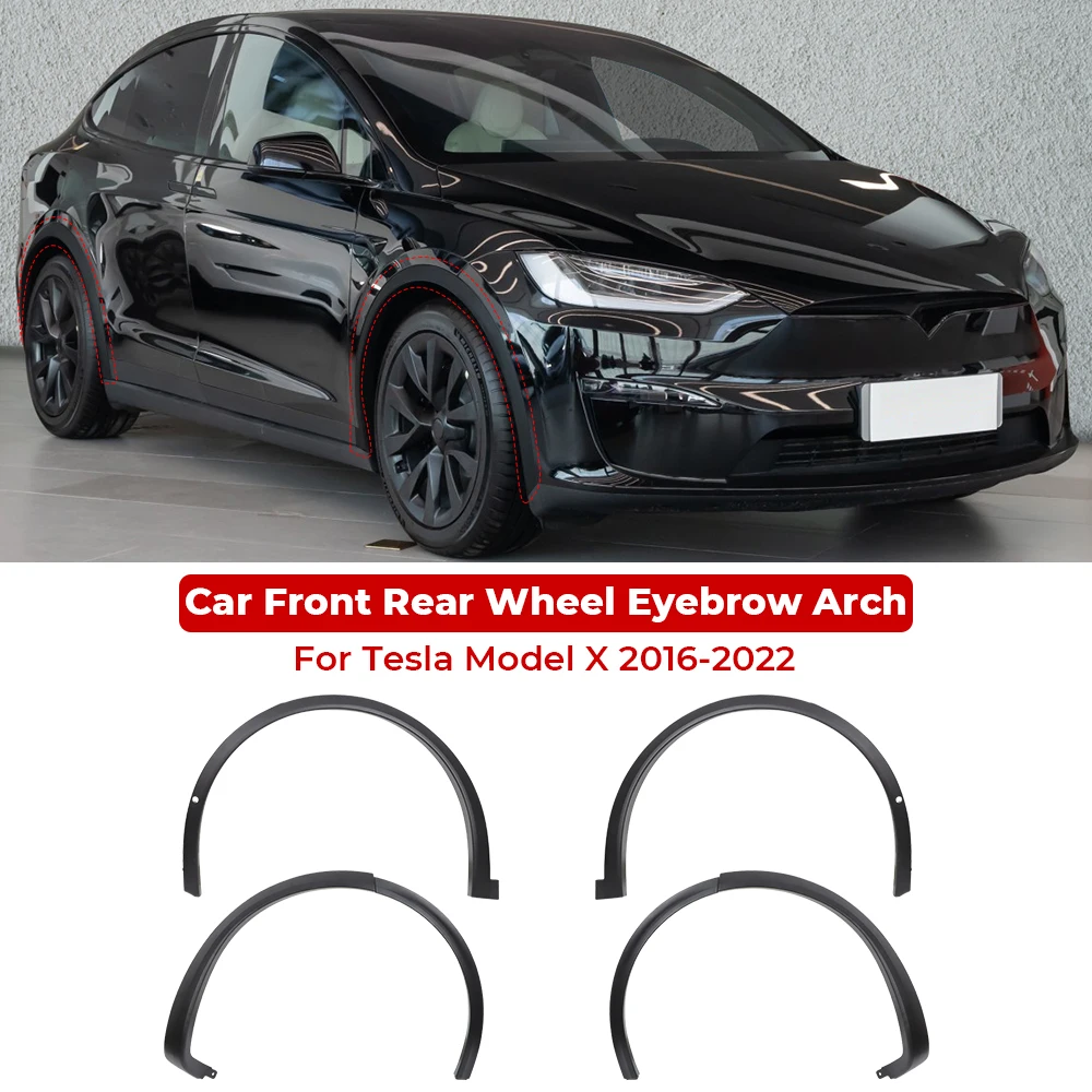 1035288 1035289 1035290 1035291 Car Front Rear Wheel Fender Arch Eyebrow For Tesla Model X 2016 - 2024 Flare Fender Molding Trim