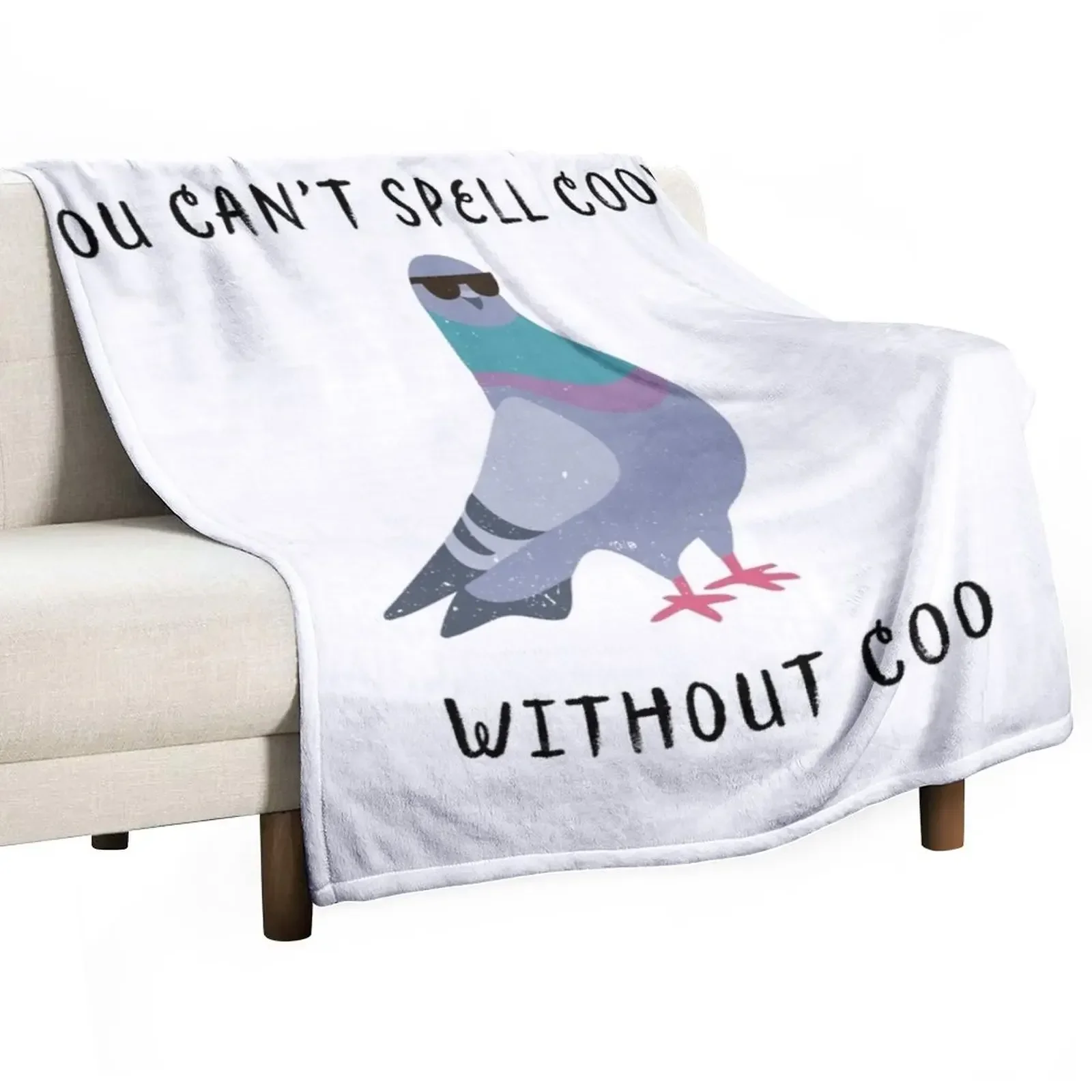 

Cool pigeon Throw Blanket funny gift Flannel Blankets