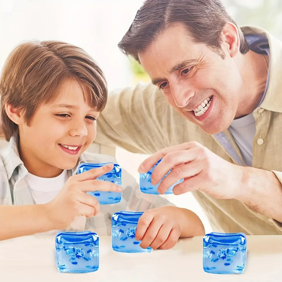 Bloc de glace simulé en maltose, jouet de décompression à lumière polaire à rebond lent