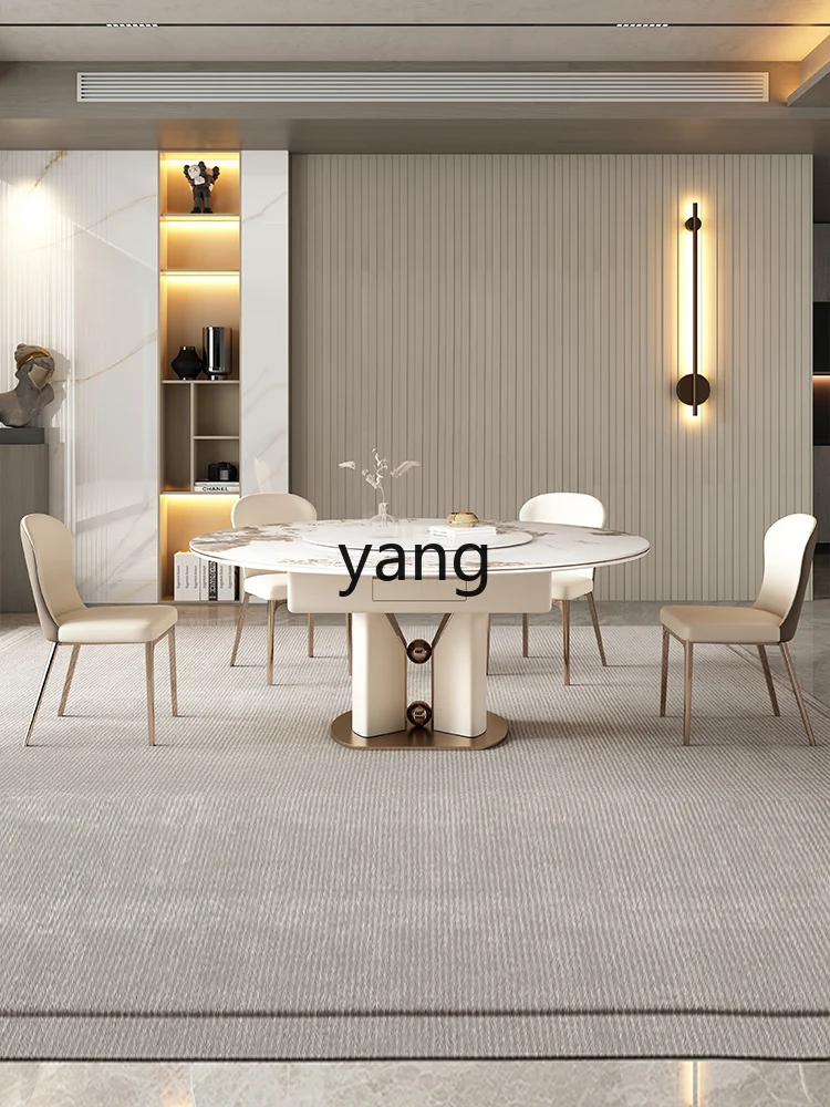 Yjq Mahjong Table Stone Plate Dining Table Integrated Modern Minimalist Restaurant Home Multifunctional Electric Mahjong Machine