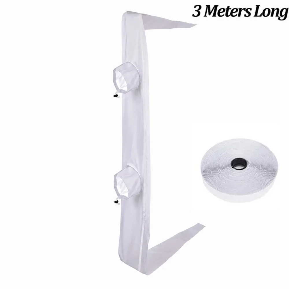 Weatherproof Fabric Portable Air Conditioner Window Seal Easy Install Double Opening Window Seal Kit Shrink Rope Strip Design