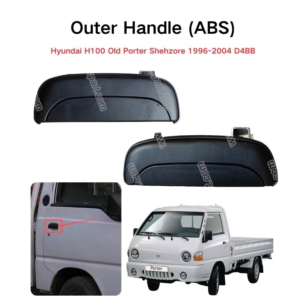 FDONG 1 Pcs Outer Handle (ABS) for Hyundai H100 Old Porter Shehzore 1996-2004 D4BB