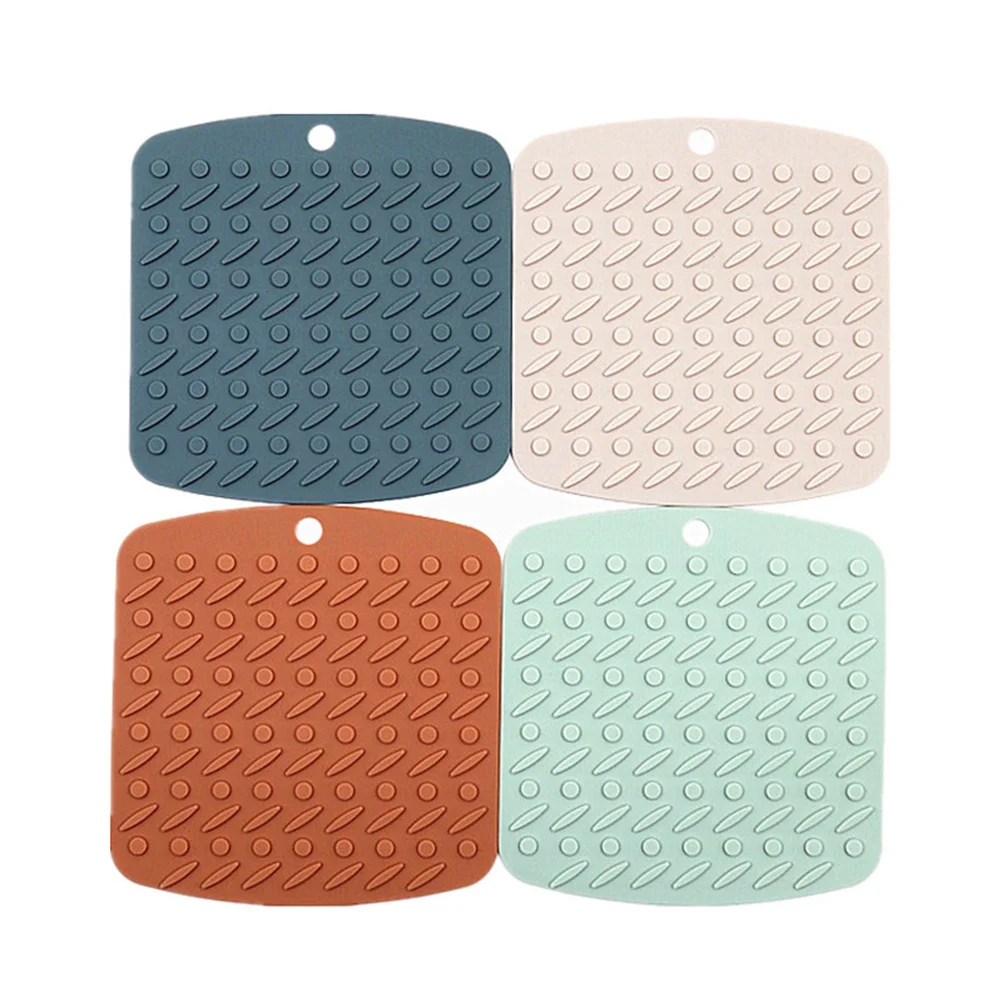 

Silicone Heat Resistant Mat Non-Slip Insulation Pad Food Grade Tableware Protector Cup Coaster Pot Holder For Kitchen