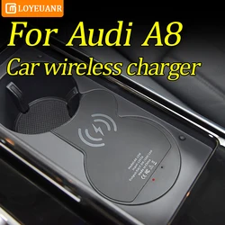 Wireless Charger for Audi A8 Cigarette Lighter Car Charger 15W Car Mobile Phone QI Fast Charging