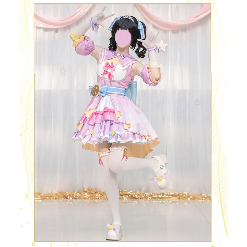 

Yazawa Nico Cosplay for Lovelive Hanabi Awakening Lovely Colorful lolita dress women Idol Costume