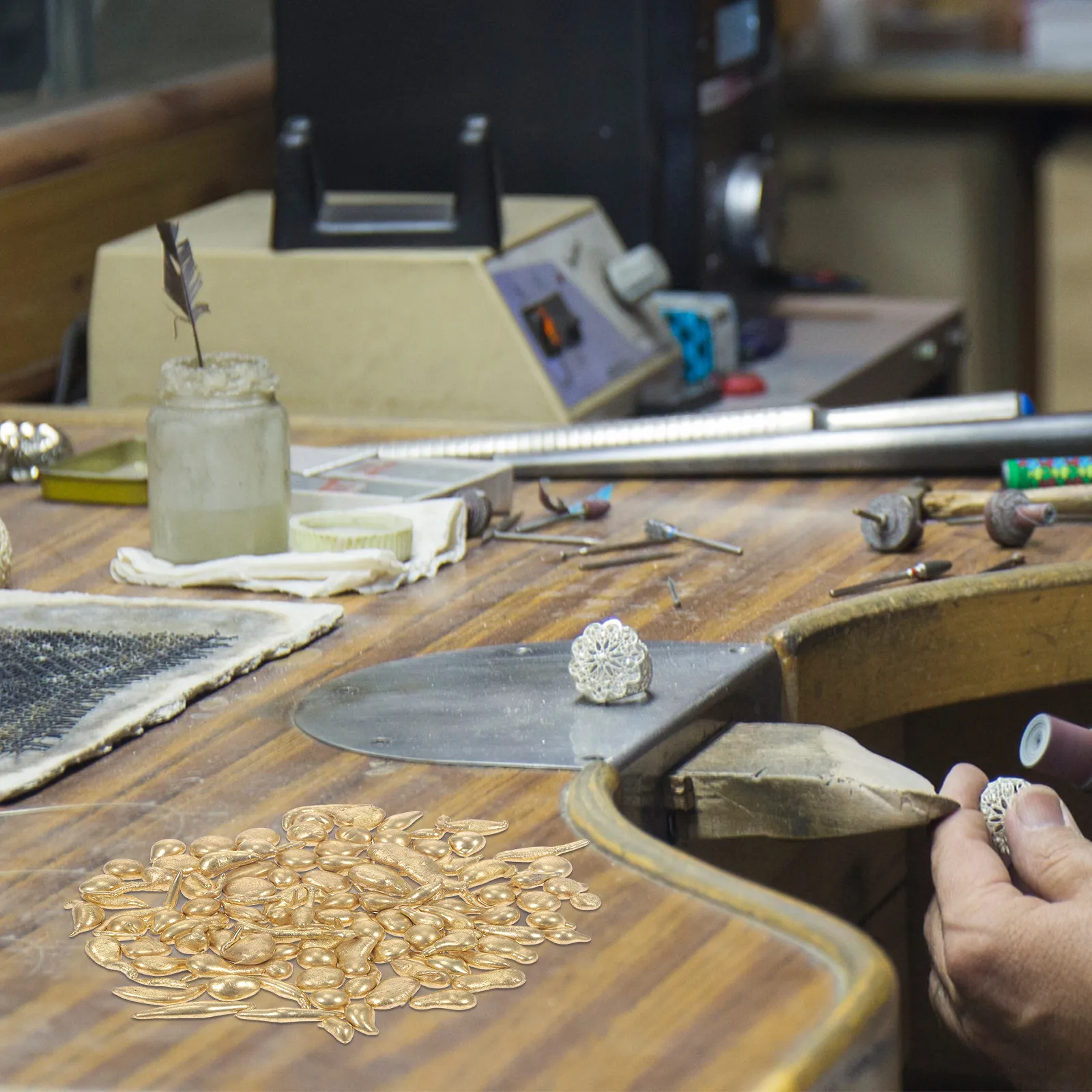 

1Pack Brass Casting Grain Jewelry Material 100G Stable Corrosion Resistance Gold Casting Grain Jewelry Making Kit