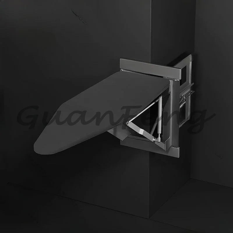 Walk-in closet folding ironing board