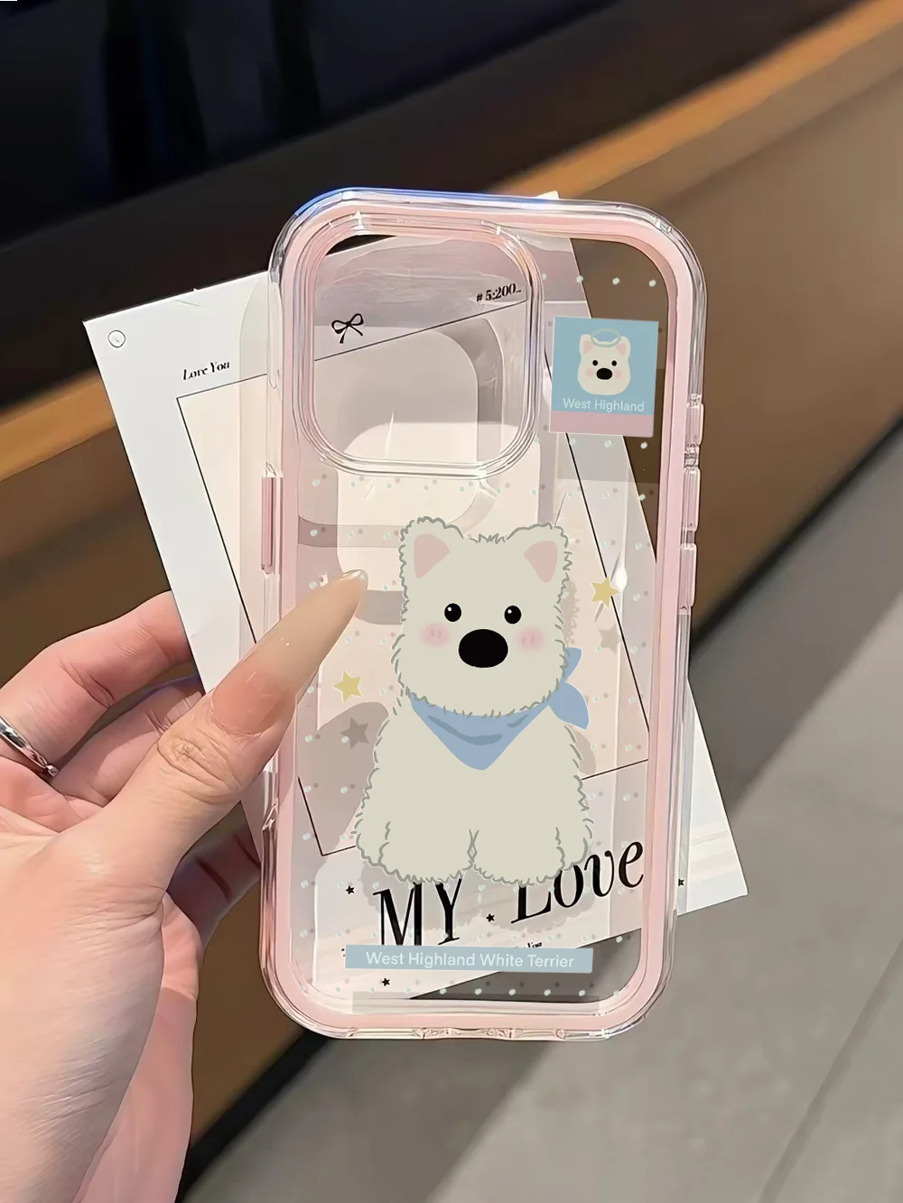 Polka Dot Niedlicher Welpe Transparente Handyhülle für iPhone 17 13 16 15 11 12 14 Pro Max 17 Air XR X Hülle Silikon Weiche Stoßfeste Abdeckung – Detail 8