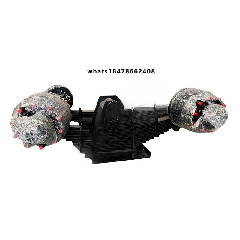 Heavy Duty 32T Germany Type Dump Truck Semi Trailer Parts Single Point 32T Bogie Suspension with Axle Steel Material