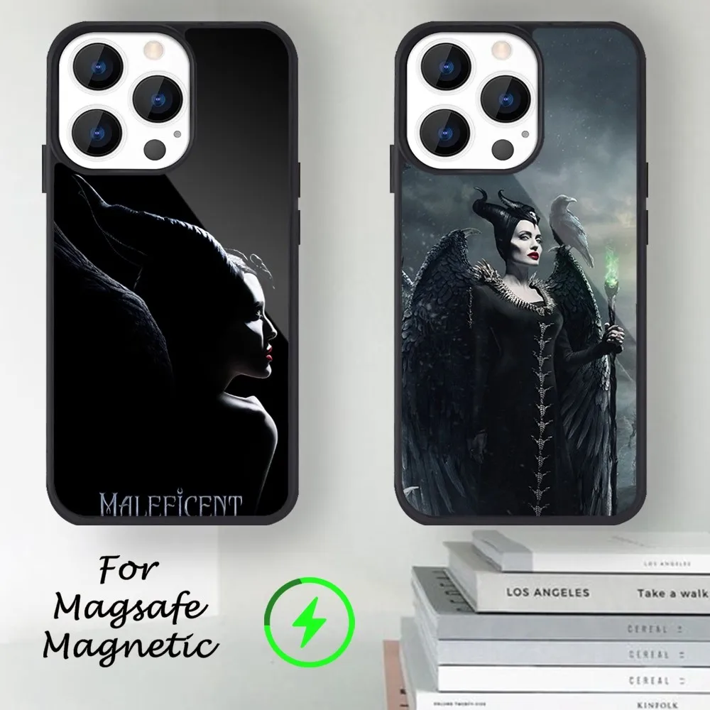 MINISO Disney M-Maleficent 2 Phone Case For iPhone 14 13 12 11 15 Pro Max Magsafe Magnetic