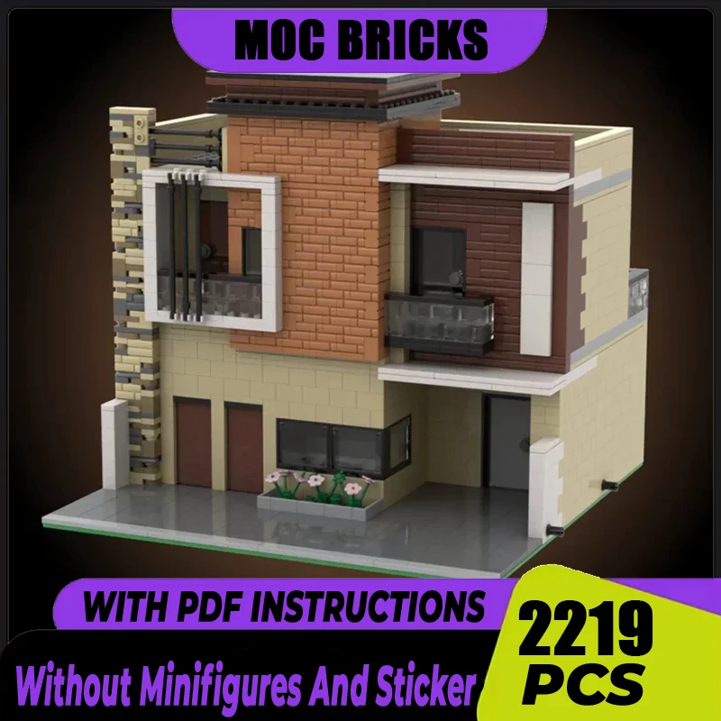 Street View Model Model Moc Building Blocks Modern Housing Technology Bricks Christmas DIY Assembly Toys Construstion Gifts