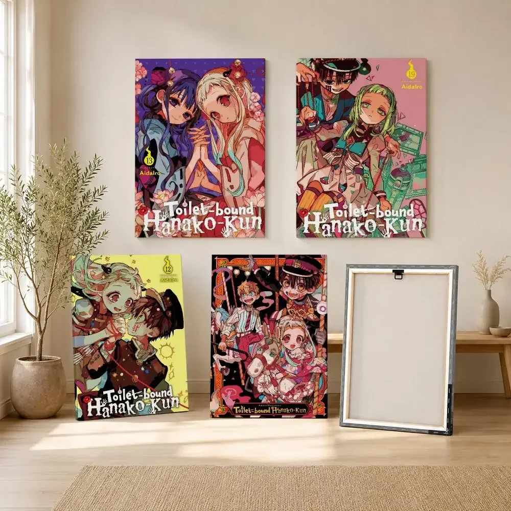 T-Toilet-Bound Hanako-kun Anime Painting Calligraphy Framed Canvas Wall Art Print | Modern Poster | Home Hallway Decor