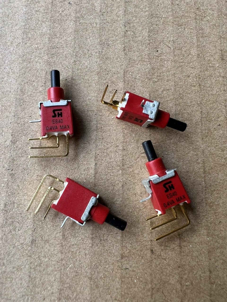 Original new 100% ES40 button switch gold-plated bend foot 0.4VA 3pin