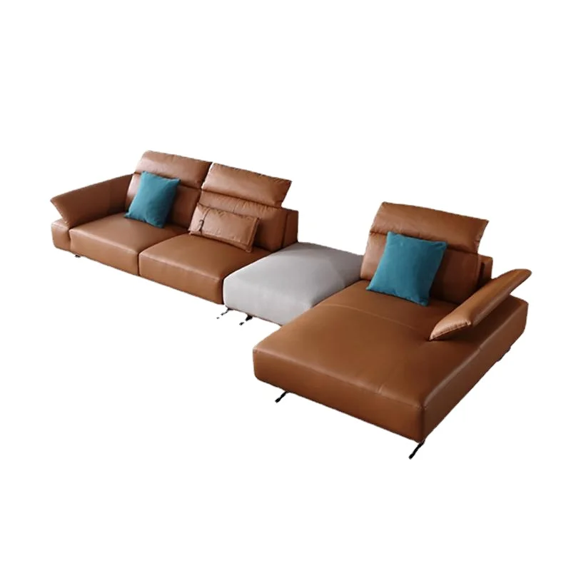 Modern Minimalist Living Room Leather Sofa Small Apartment Couch Bed Living Room Sofa Nordic Sofa De Canto Luxury Furniture