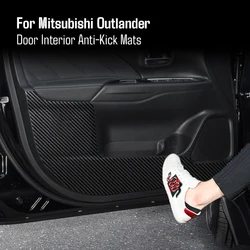 For Mitsubishi Outlander 2016-2023 Car Door Protector Pad Door Plank Anti Kick Anti-dirty Pad Mat Cover Sticker Accessories