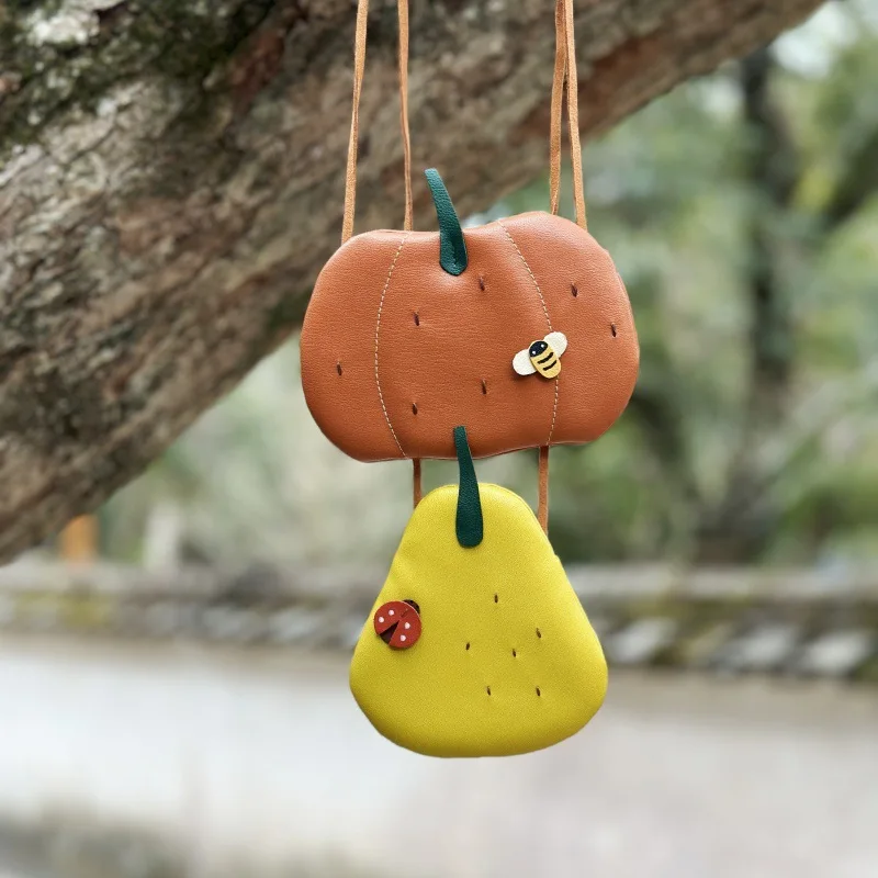 

MILANCEL новая детская сумка через плечо с рисунком тыквы в форме груши, сумка для девочек, милая сумка-мессенджер с фруктами