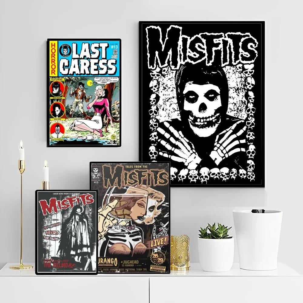 M-Misfits Vintage Posters Sticky Vintage Room Home Bar Cafe Decor Kawaii Room Decor