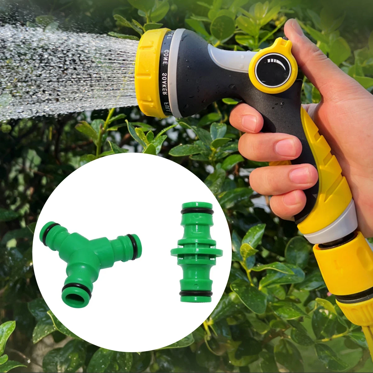 2-way 3-way Nipple Connectors 16mm Hose Quick Joints 1/2