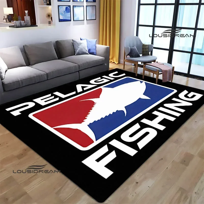 Freeship P-Pelagics Fishing carpet outdoor rug area rug Non -slip carpet bedroom decor carpet for living room birthday gift