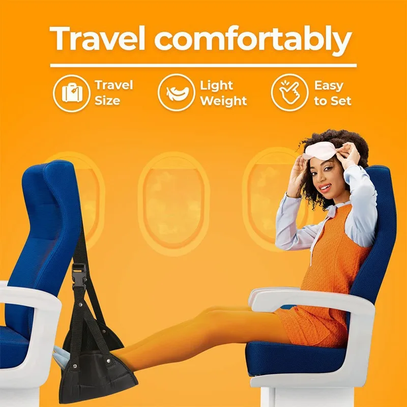 Lazy Foot Hammock, Office Lunch Break Foot Rest, Must-Have Airplane High-Speed Rail Travel Accessory